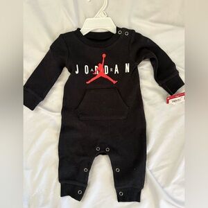 Jordan Black Jumpsuit with Red Logo